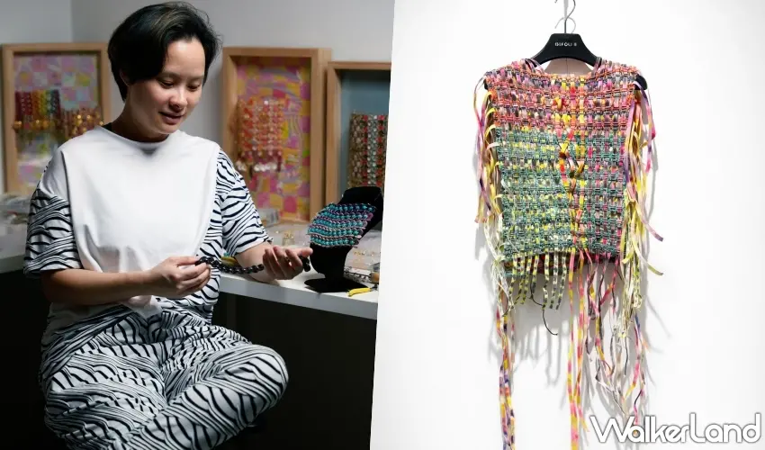 ▲旅美藝術家杜盈蓓將於礁溪晶泉丰旅策劃「共織．織心」個展，以獨特複合媒材呈現織品藝術張力