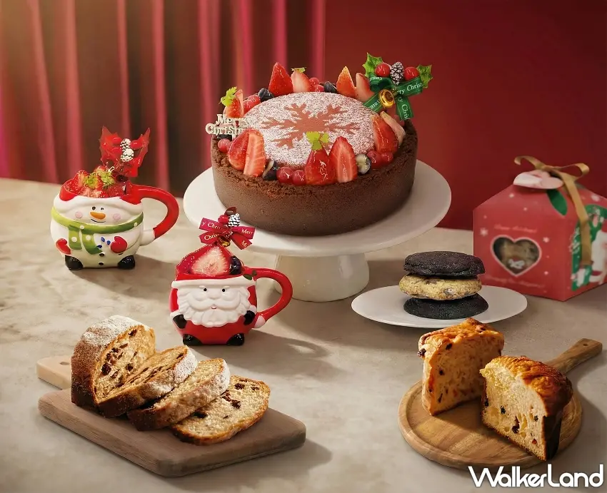 ▲國賓麵包房今年由點心主廚楊文雄與麵包主廚楊千毅聯手,打造2025 聖誕商品