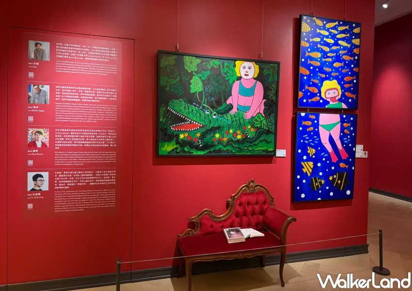 ▲藝術家杜信穎以瑪麗蓮夢露為創作靈感,使用幽默詼諧的手法表現。(攝影:鄭亦庭)