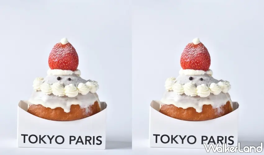 ▲節慶限定的「聖誕老公公」生甜甜圈,運用新鮮草莓與鮮奶油打造出討喜造型,酸甜莓果滋味充滿濃厚的耶誕氛圍。