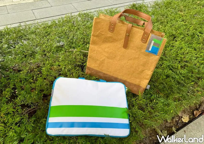 ▲全家品牌福袋FamiCollection 春節日系品牌福袋、日系文具 3C筆電收納包福袋。(攝影：鄭雅之)