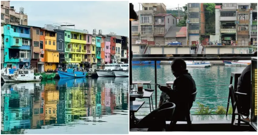 ▲來到基隆，當然不能忘記在「台版威尼斯」正濱漁港彩色屋打卡！也別錯過隱身其中的圖們咖啡，在窗邊獨享海景第一排的愜意午後。