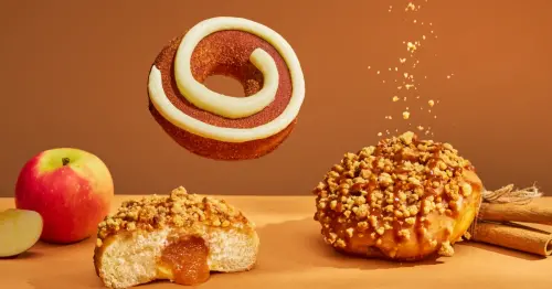 肉桂甜甜圈買一送一！Krispy Kreme乳酪肉桂圈冬季限定開吃，甜甜圈買一盒送一盒。