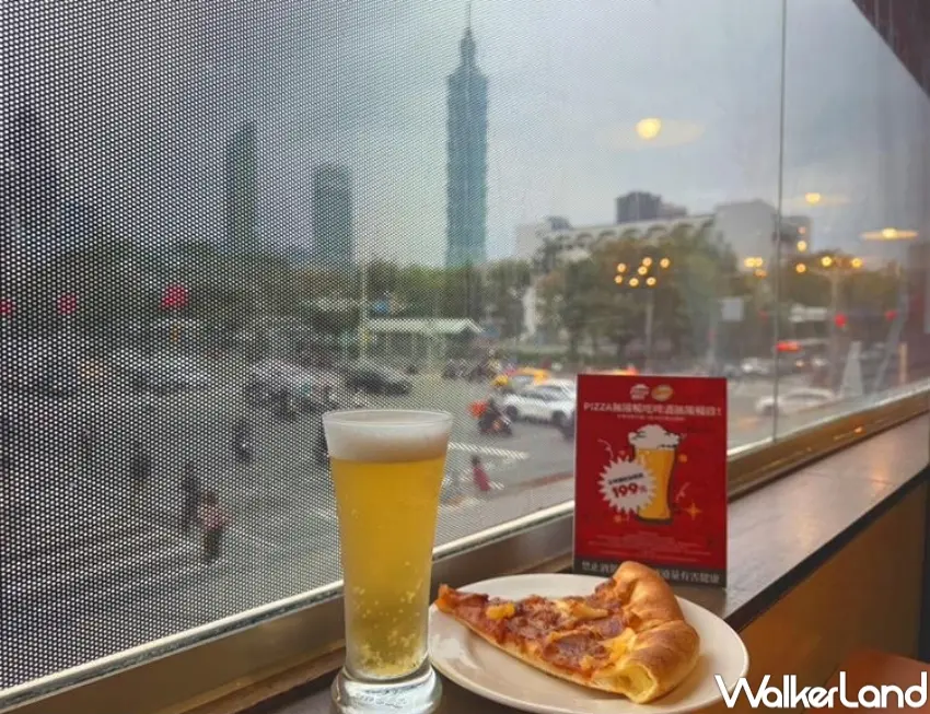 ▲必勝客歡樂吧光復餐廳店推出101煙火景觀座位,粉絲可在室內用餐欣賞跨年煙火。