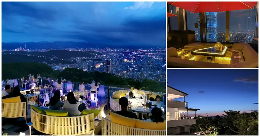 ▲台北夜景餐廳推薦7選！超人氣陽明山夜景餐廳，THETOP屋頂上、草山夜未眠景觀餐廳。