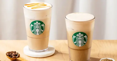 星巴克24款新品！維也納抹茶那堤先推，93元多一杯「鹹焦糖福吉茶那堤」外送才有。