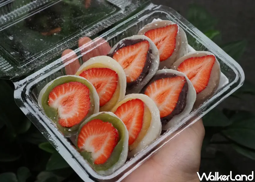 ▲「林記手工麻糬」草莓大福口味多元。（美食好芃友提供）