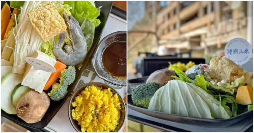 ▲來到鍾鼎山林，一定不能錯過他們的招牌薑黃鍋！搭配色澤金黃、香氣迷人的薑黃飯，以及滿滿一盤時令野菜及海鮮，是冬日裡簡單純粹的美味享受！