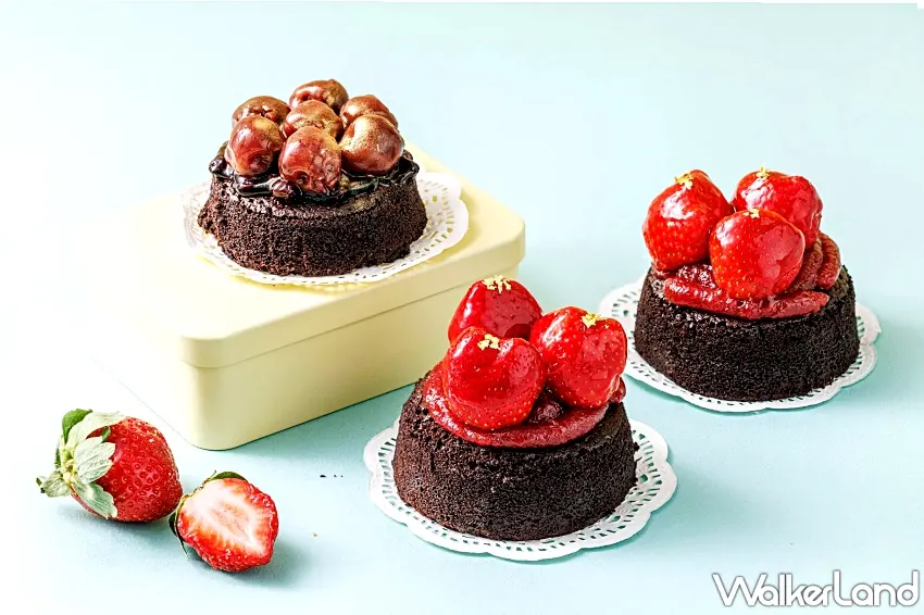 ▲針對喜愛濃郁巧克力風味的顧客,貓茶町選用世界頂級比利時貝可拉巧克力,推出了草莓小可愛與櫻桃小可愛兩款3吋蛋糕