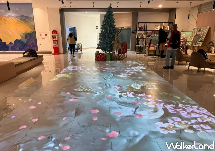 ▲2024年完成整修的「武陵富野渡假村」，以雪霸國家公園為靈感改裝，融入櫻花鉤吻鮭意象(攝影：鄭雅之)