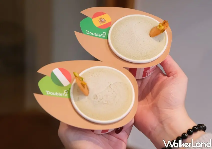 ▲精選義大利、西班牙、土耳其、伊朗與美國五大產區開心果，讓每款冰品都呈現截然不同的香氣與口感。(攝影：鄭雅之)