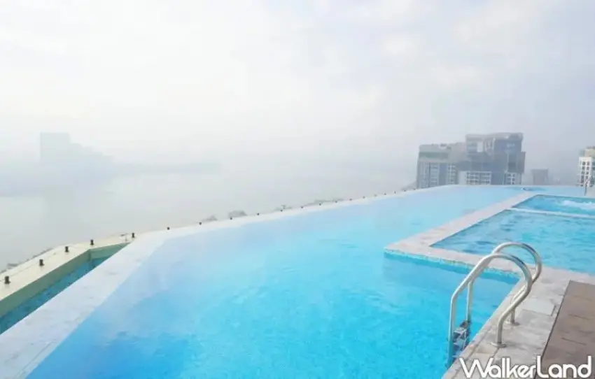 ▲坐落於河內著名的西湖畔的、緊鄰樂天綜合商場的「河內西湖樂天L7酒店」。(攝影：楊婷雅)