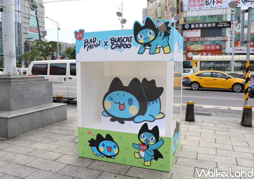 ▲來自泰國的BADMEAM,這次和台灣在地插畫家BUGCAT CAPOO聯手推出打卡點。
