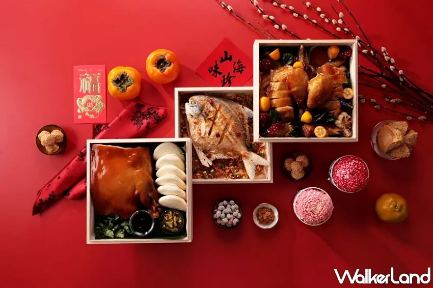▲山海樓細膩地考量到年節酬神祭祖的需求，推出了兼具視覺與味覺的最美三牲禮