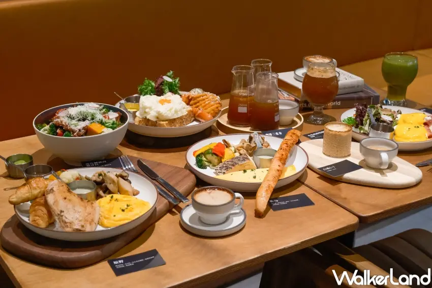 ▲白霧時光早午餐推薦慢燻厚火腿堡與原野、藍海餐盤，主打份量與均衡搭配。（攝影：張人尹）