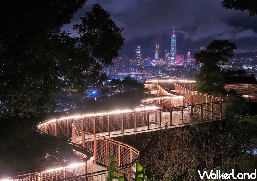 ▲碧山露營場空中廊道S型設計，更顯特色。