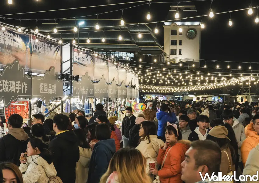 ▲2026新北跨河煙火跨年現場，淡水與八里規劃美食市集。