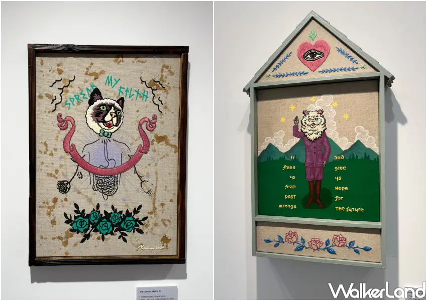 ▲日本當代藝術家高木耕一郎為本次台北展覽打造的全新小屋外型作品等。(攝影：鄭亦庭)