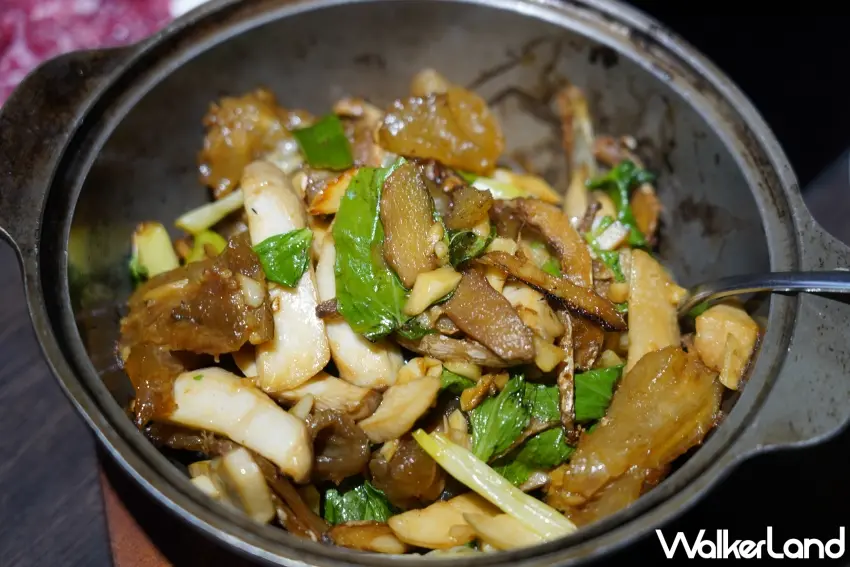 ▲「三杯牛筋」則採大火快炒，牛筋軟Q入味。（攝影：楊婷雅）