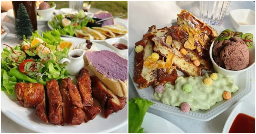 ▲「楓丹白露 Café」不僅景色療癒，就連餐點也讓人驚艷！現烤鬆餅與豐盛拼盤都相當精緻，幸福的滋味讓人念念不忘！