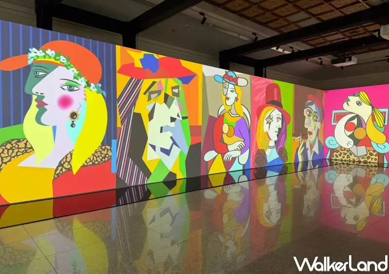 ▲台北沈浸式畢卡索展！畢卡索展覽結合多媒體影像，必拍360度沉浸式劇場展區。(攝影：鄭亦庭)