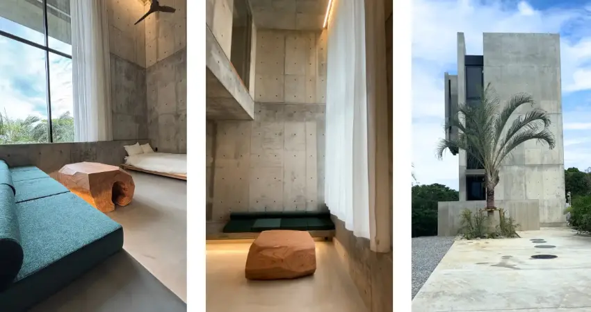 ▲整間房間能夠感受到滿滿的沖繩風情,1樓與2樓為挑高空間,設有大型落地窗與窗簾。