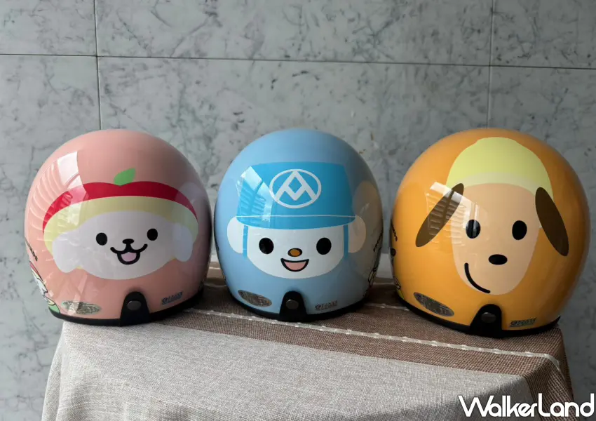 ▲全聯安全帽推出福利熊、蘋狗、香蕉三款。