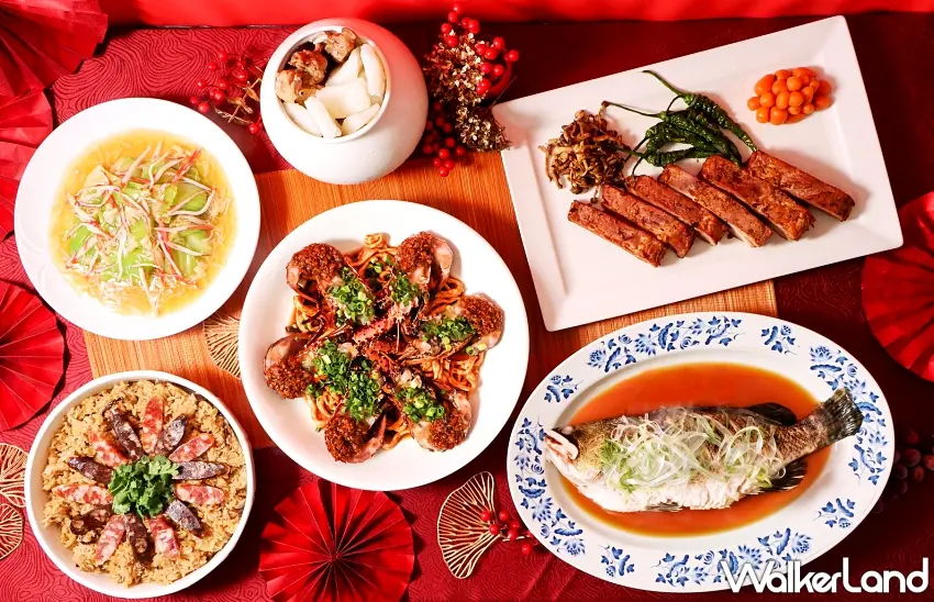 ▲台北凱撒大飯店今年推出的「金馬報喜年菜外帶組」,主廚團隊致力於還原古早年味