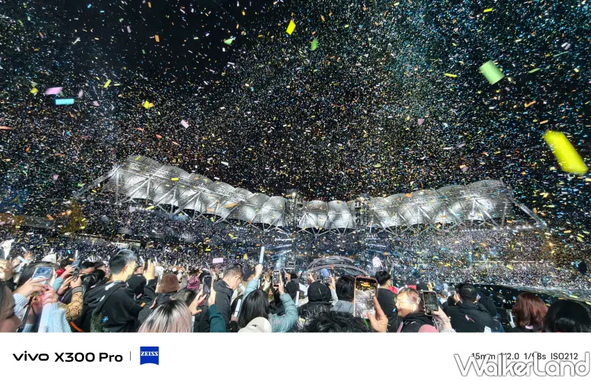 ▲vivo X300 Pro演唱會神機實測，每個精彩畫面都能瞬間補捉。(攝影：鄭雅之)