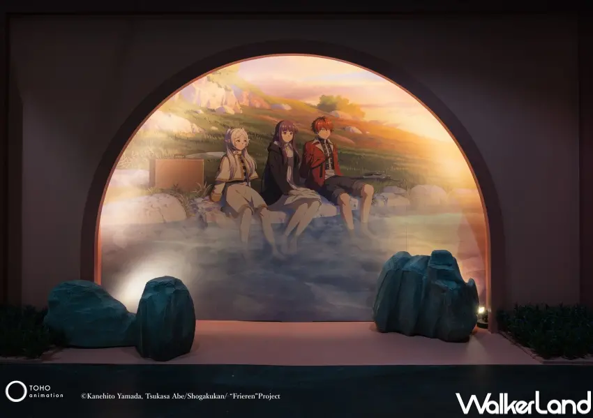 ▲鐵粉必拍!葬送的芙莉蓮動畫第二季主視覺打卡牆。