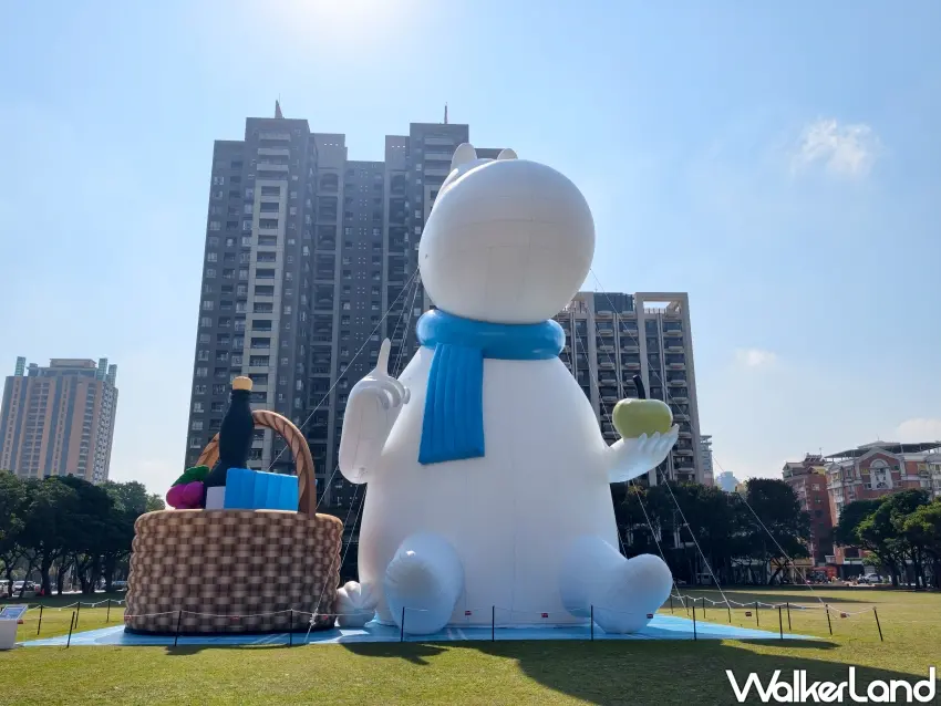 ▲▲巨大嚕嚕米為台中最新打卡熱點。（攝影：楊婷雅）