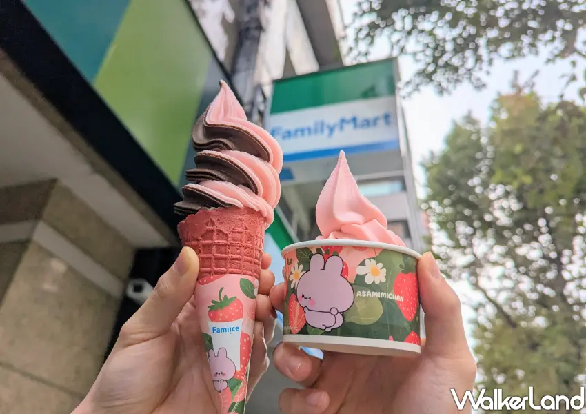 ▲日本人氣ASAMIMICHAN首次台灣,躍上全家霜淇淋包裝賣萌。
