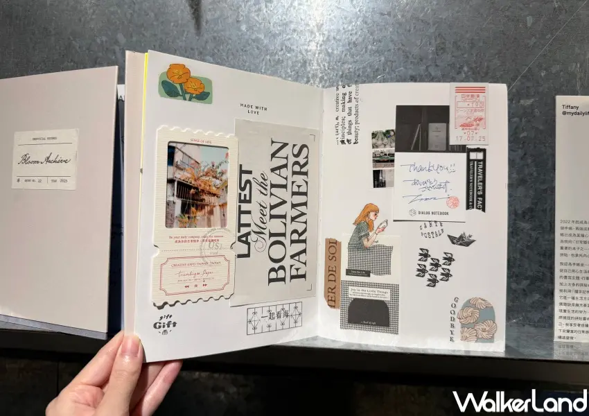 ▲台北手帳展《花期》必逛亮點！可以親手翻閱22位創作者真實使用過的手帳本。(攝影：鄭亦庭)