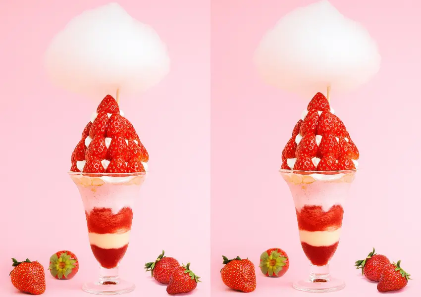 ▲草莓山用了好幾種不同品種的草莓堆疊而成，光看就讓人少女心爆發。