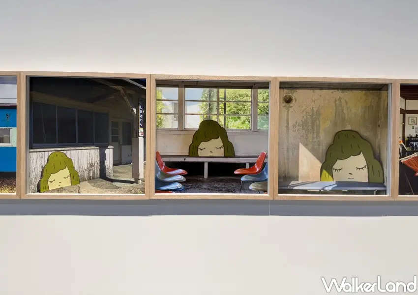 ▲華山奈良美智攝影展!奈良美智「旅行的山子」系列作品也有展出。(攝影:鄭亦庭)