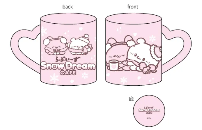 ▲還有穿著冬裝的各式周邊小物，包含托特包、馬克杯等。