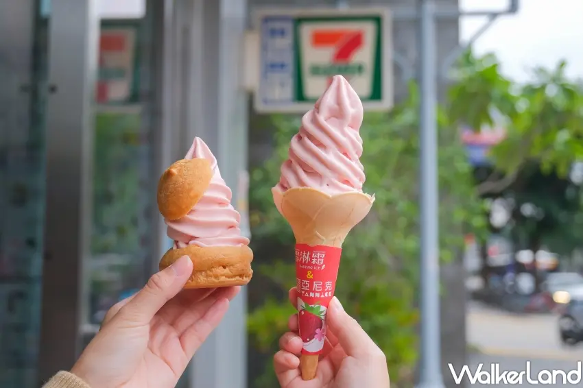 ▲7-ELEVEN雪淋霜聯名亞尼克，甘王草莓卡士達霜淇淋登場（攝影：張人尹）