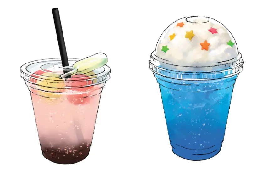 ▲設施內還有魔女經營的商品區,販售各種魔法主題的雜貨小物,現場也提供原創飲料。