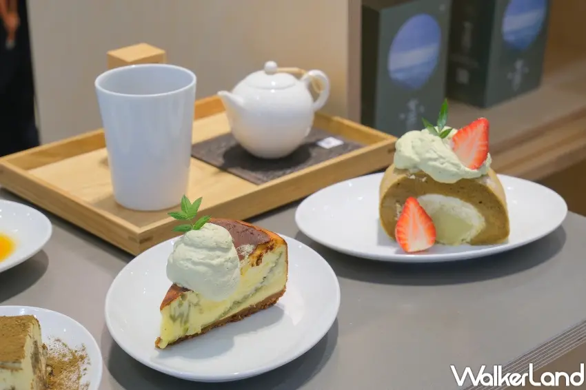 ▲七三茶堂以喫茶粉製作多款茶甜點,讓台灣茶風味延伸到西式與日系甜點中。(攝影:張人尹)