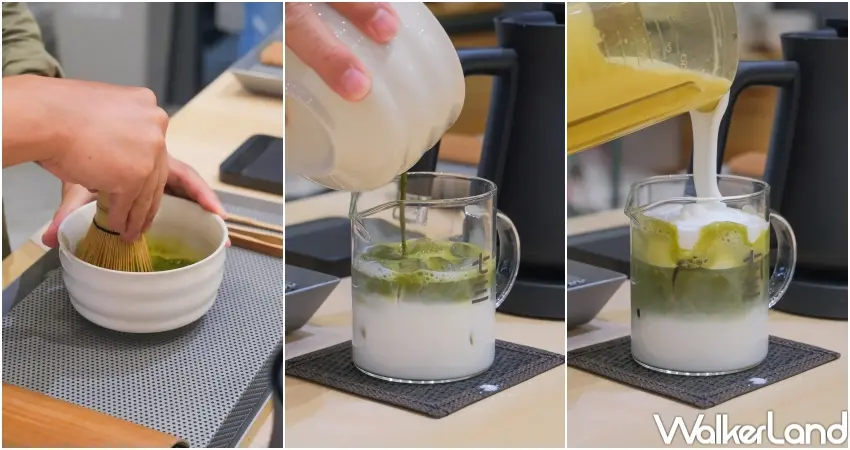 ▲七三茶堂茶拿鐵系列使用鮮乳坊幸運兒鮮乳,搭配手刷喫茶粉呈現細緻茶香。(攝影:張人尹)