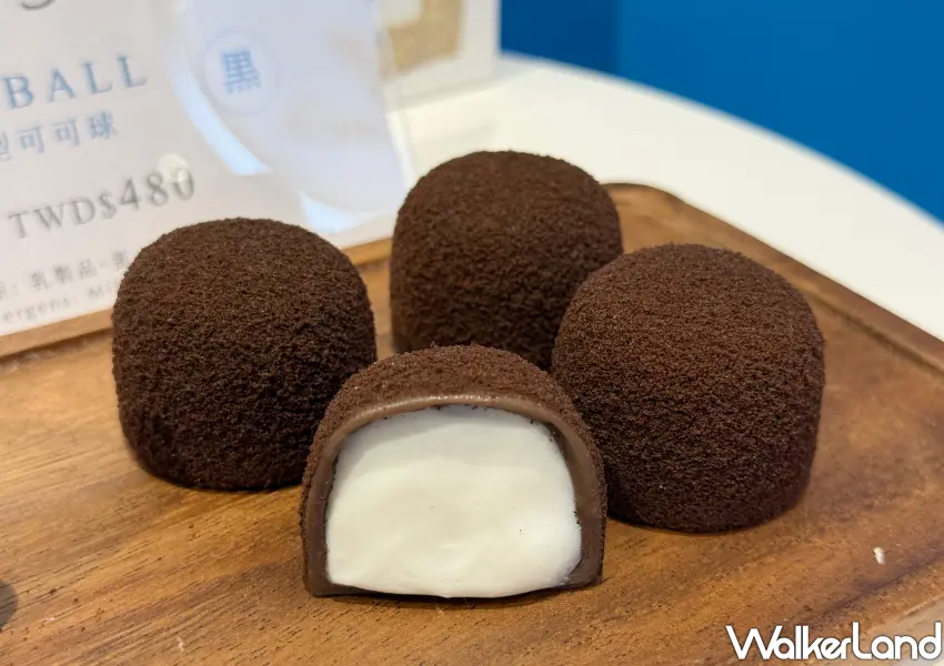 ▲SNOWS「松露可可球」主打濃郁可可風味，冰冰的吃猶如在吃巧克力牛奶冰淇淋。(攝影：鄭雅之)