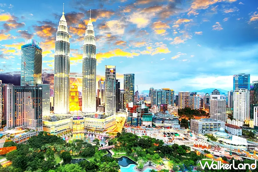 ▲馬來西亞憑藉價格優勢,加上與新加坡有許多親子樂園,成為聲量成長第三名,圖為馬來西亞雙子星塔,是全球最高的「雙塔」建築。圖/雄獅旅遊提供;窩客島整理