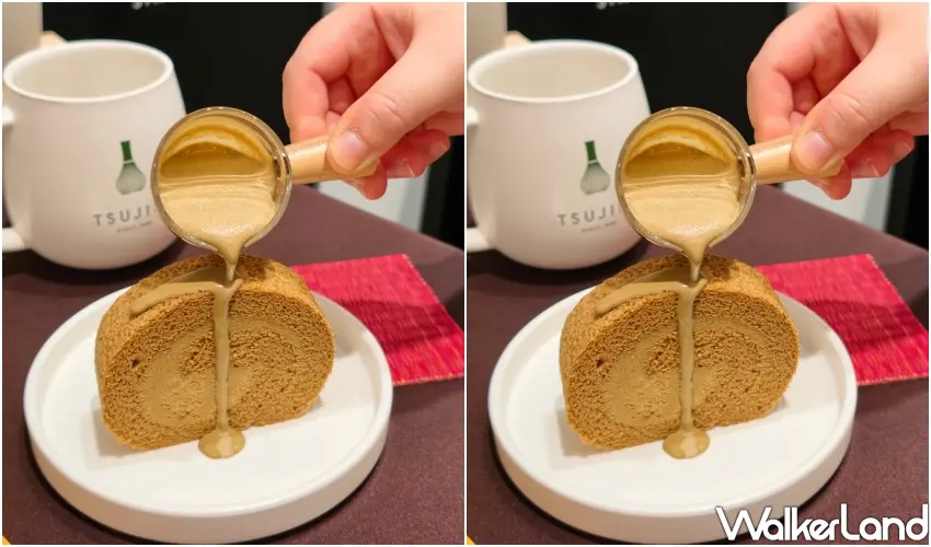 ▲抹茶與焙茶雙風味淋醬可依個人喜好加購，才35元而已。(攝影：鄭雅之)