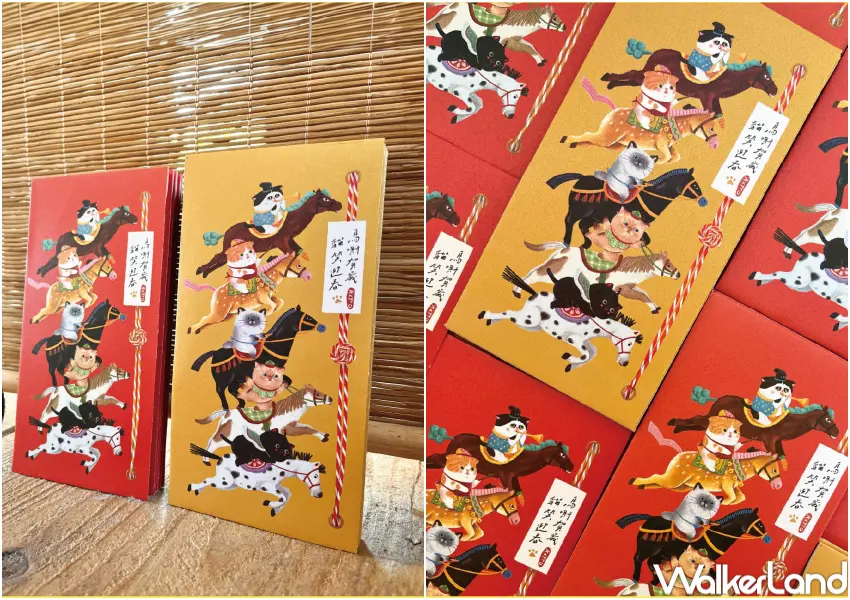 ▲2026台北文具展春節周邊！keyto_art_lab推出六小福貓咪駿馬圖紅包袋等馬年限定新年周邊。