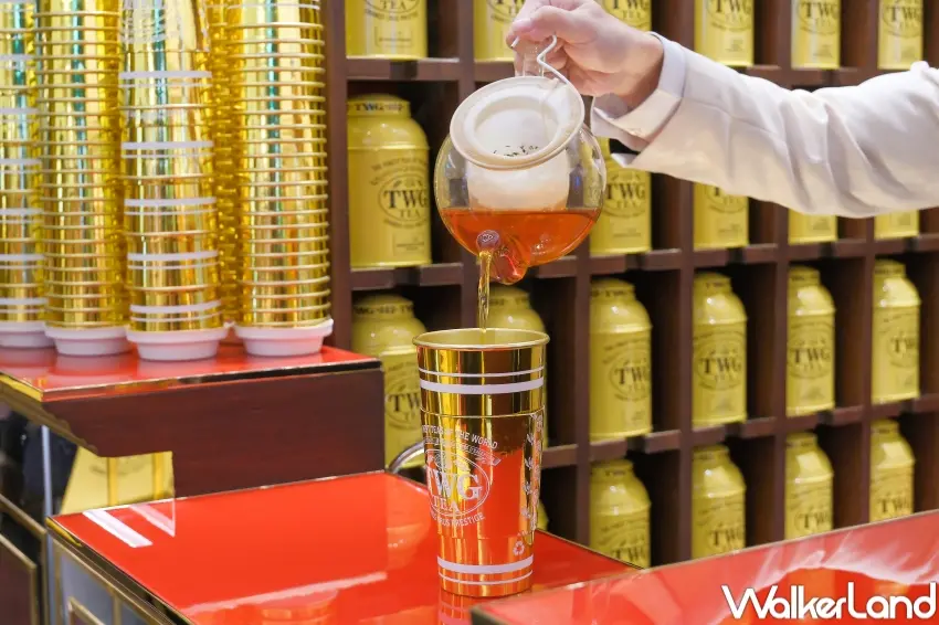 ▲TWG Tea 信義A8外帶概念店提供多款無茶鹼茶，粉絲可現場品嚐療癒熱茶（攝影：張人尹）