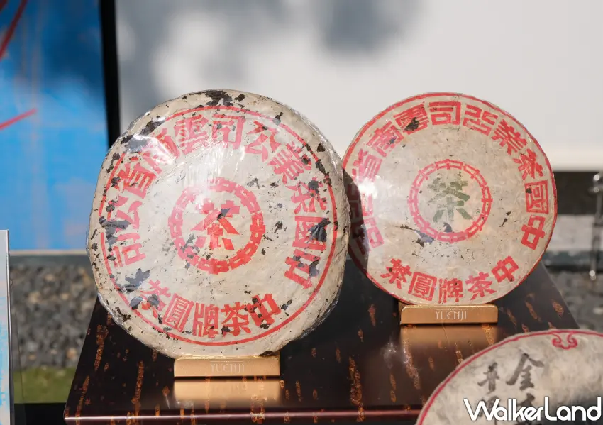 ▲董事長蔡其建超過六十年的藏茶收藏帶進園區，規劃限定的歲月典藏茶席。(攝影：鄭雅之)