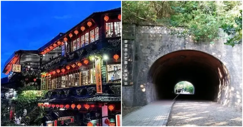▲走訪紅燈籠高掛的阿妹茶樓、幽靜深邃的崎頂子母隧道，都像是穿越進神隱少女的神秘世界。