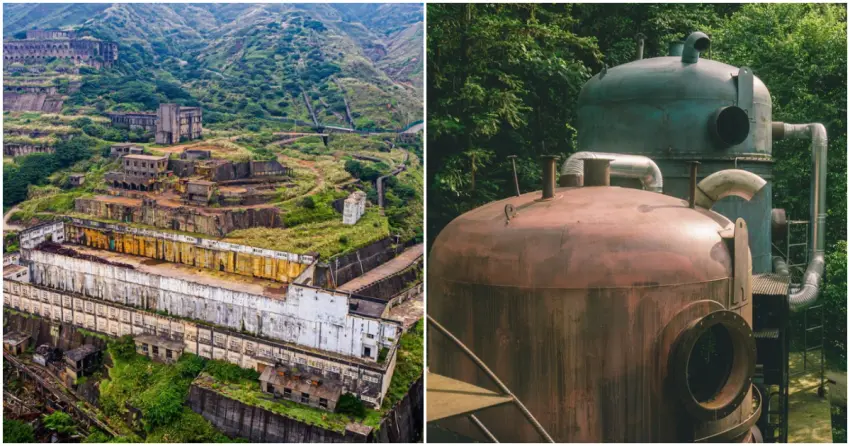 ▲水湳洞十三層遺址的龐大廢墟宛若漂浮的「天空之城」；南投九樹森林充滿金屬拼湊感的獨特建築，更是像極了霍爾世界裡那座會行走的移動城堡。