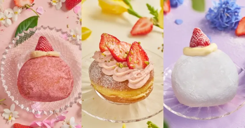 首創整顆生甜甜圈包進大福！雪系町「雪藏草莓大福」快閃誠品南西，買5送抽獎再折30元。