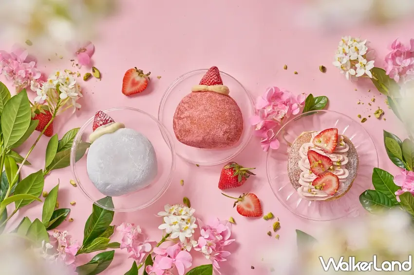 ▲全台首創的「雪藏草莓大福」口味，這款甜點徹底顛覆了大眾對大福與甜甜圈的既定印象。圖／雪系町生ドーナツ提供；窩客島整理
